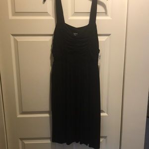 Torrid NWT black super-soft ruched skater dress size 2
